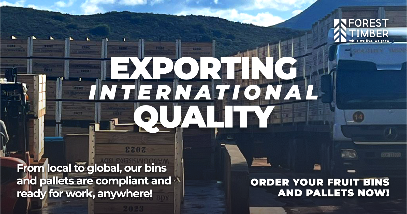 From local to global, our bins and pallets are compliant and ready for work | Forest Timber