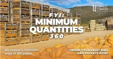 FYI: Minimum quantities 360 | Pallets and fruit bins | Forest Timber