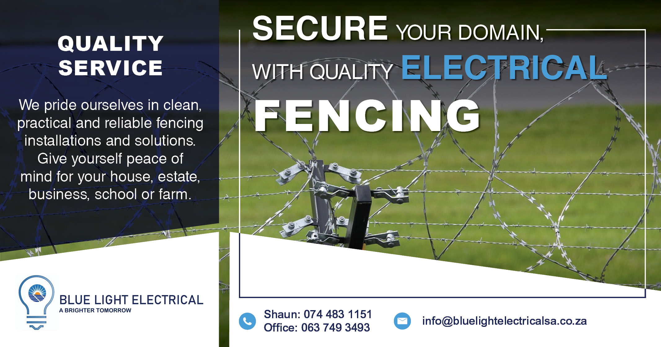 Secure Your Domain With Quality Electrical Fencing | Blue light Electrical