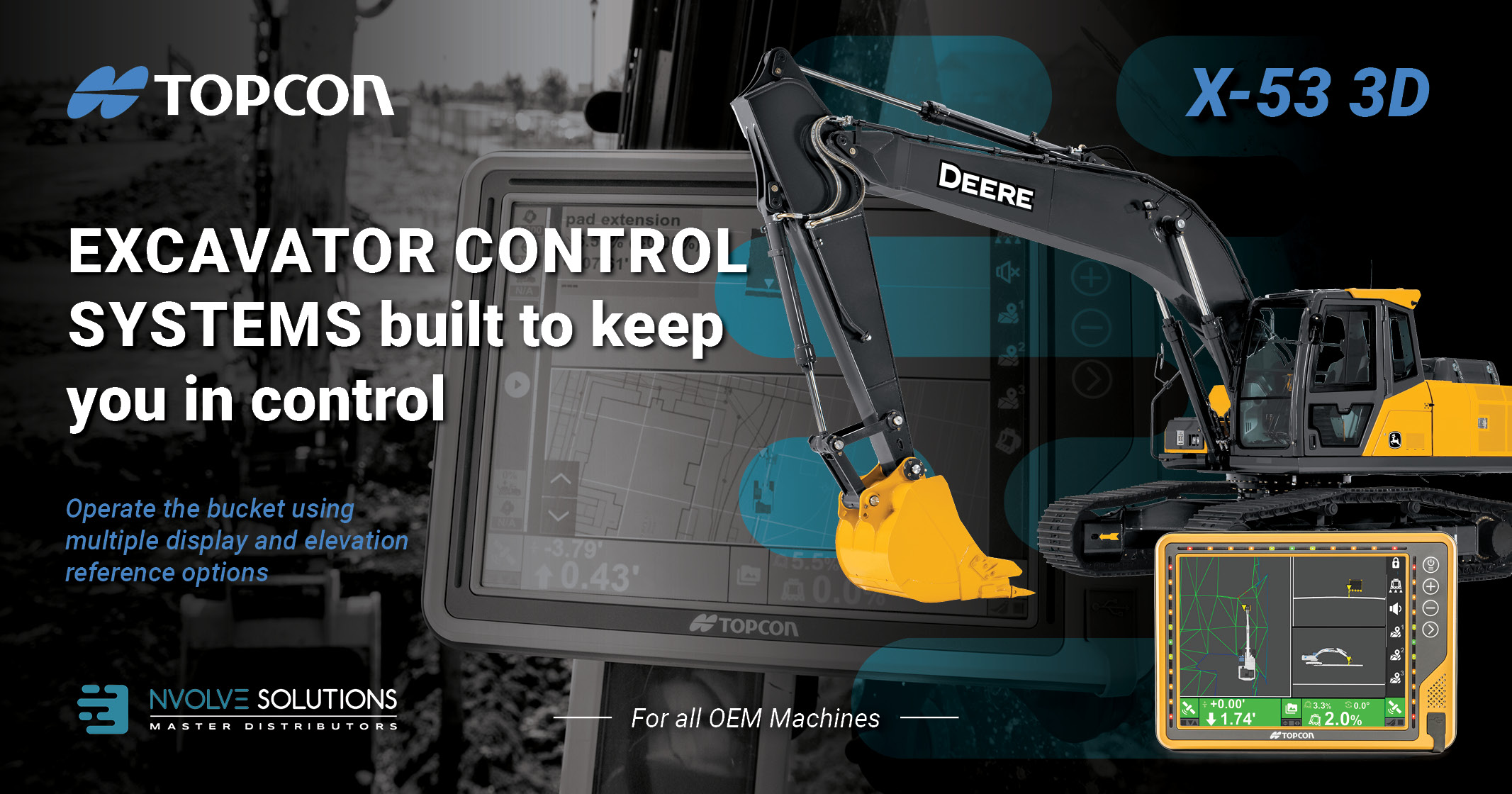 Topcon MC-Max X-53 3D excavator control systems | nVolve