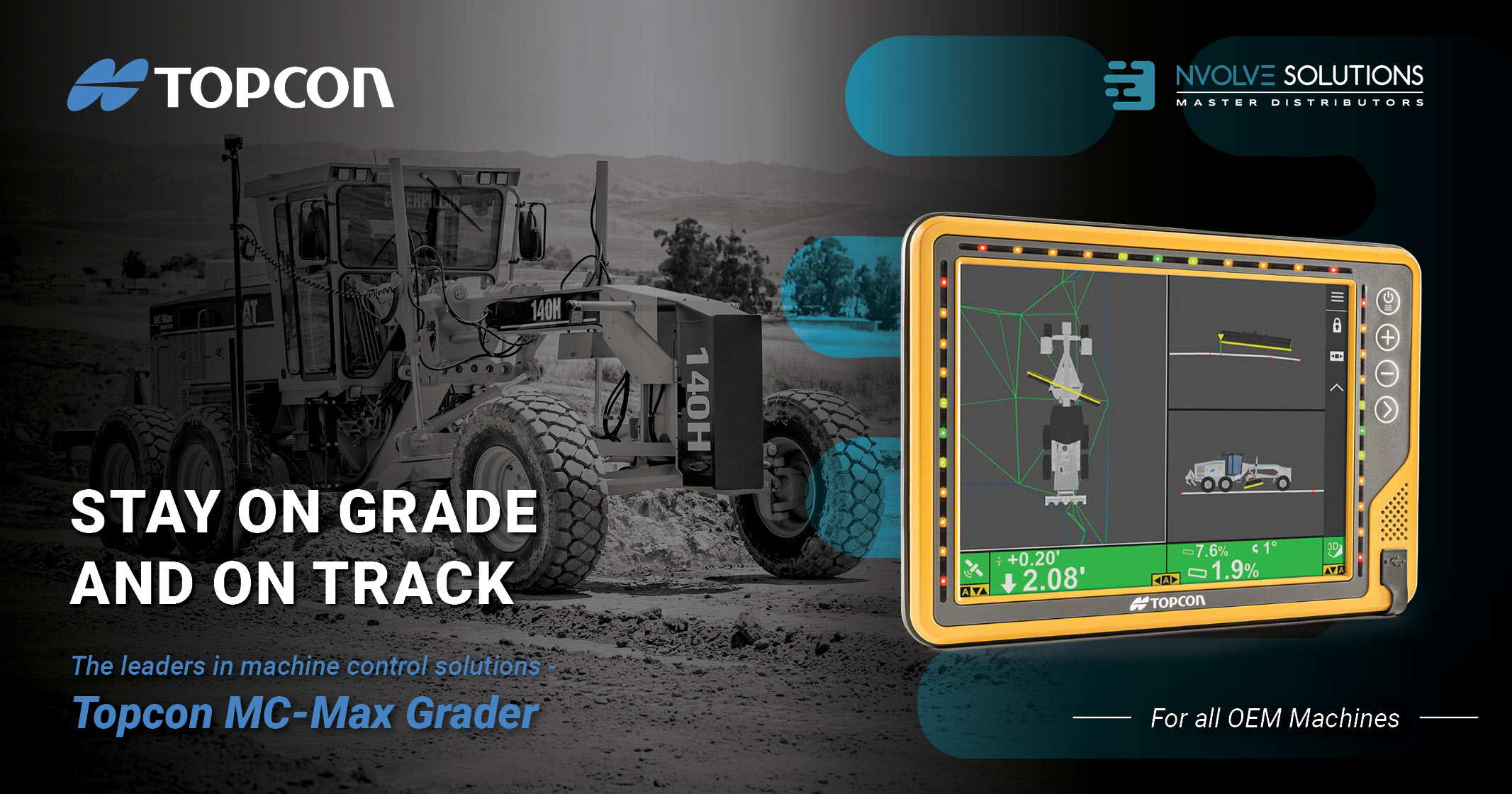 Topcon MC-Max grader, great faster with greater precision | nVolve
