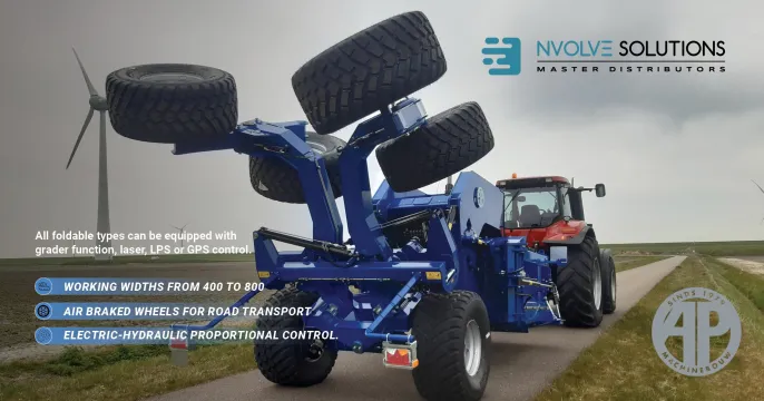 AP foldable box graders with machine control solutions | nVolve