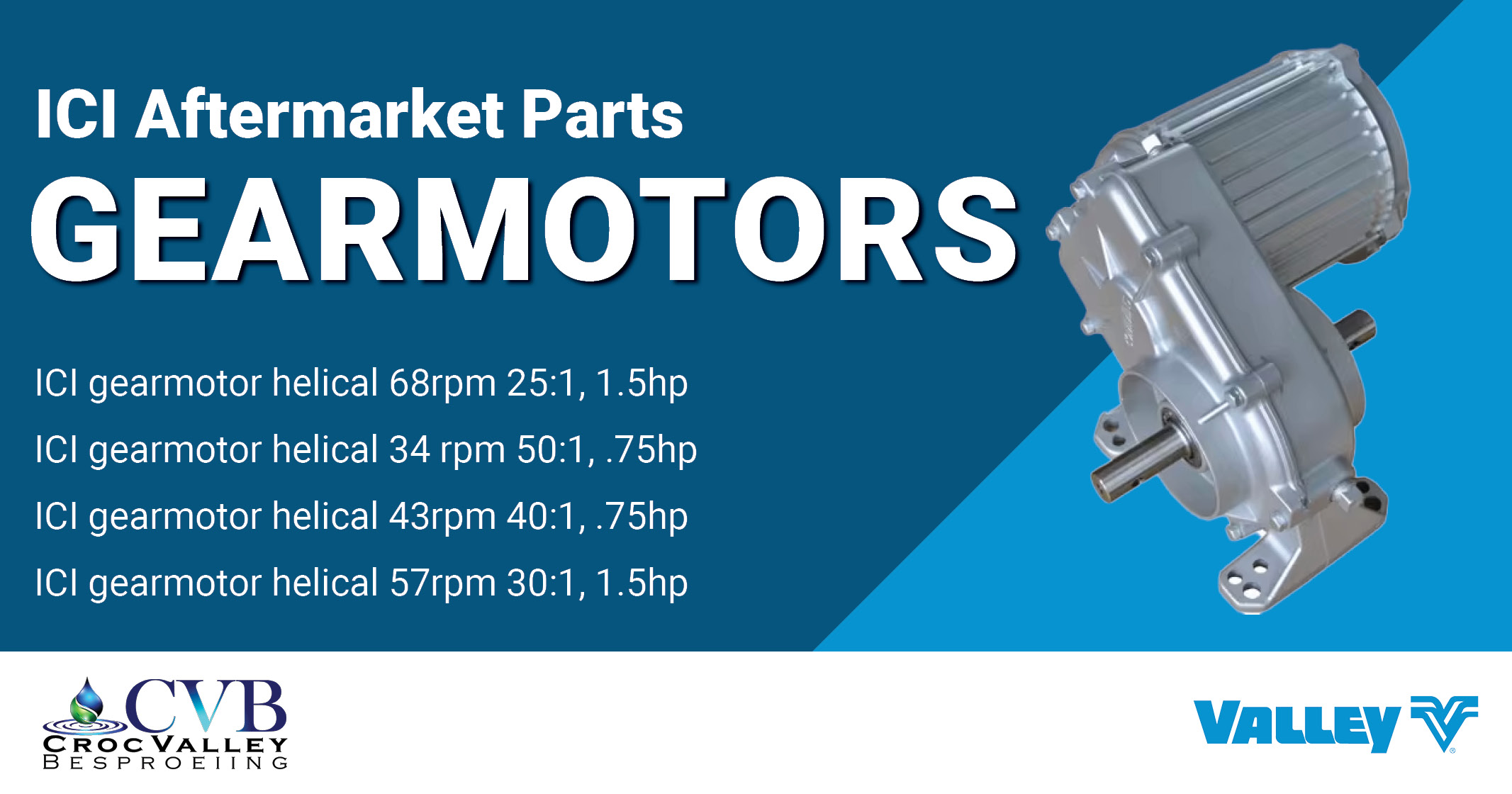 ICI Aftermarket tarts | Gearmotors | Promotional Deals | Croc Valley Besproeiing