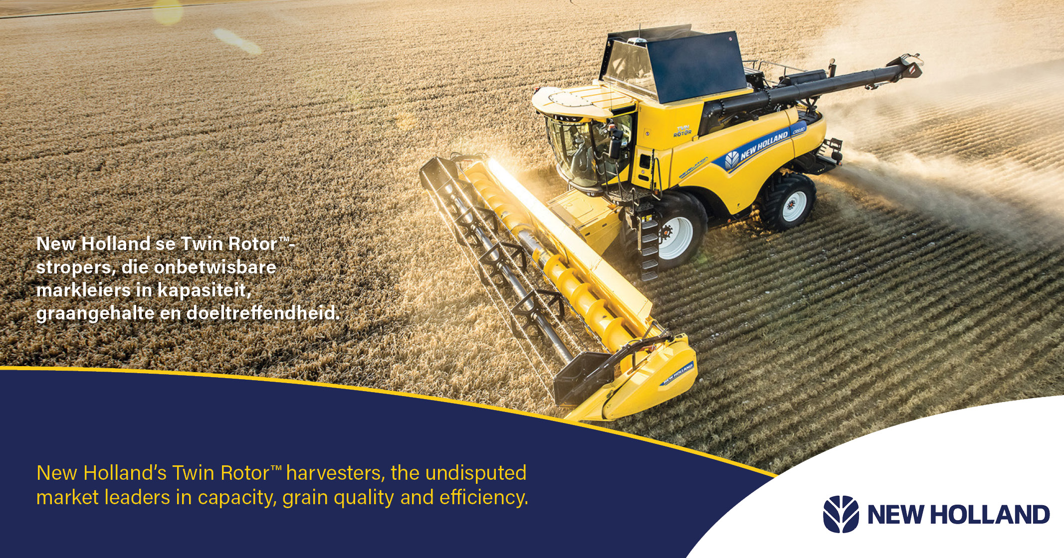 CR combine harvester  | New Holland's Twin Rotor™ harvesters