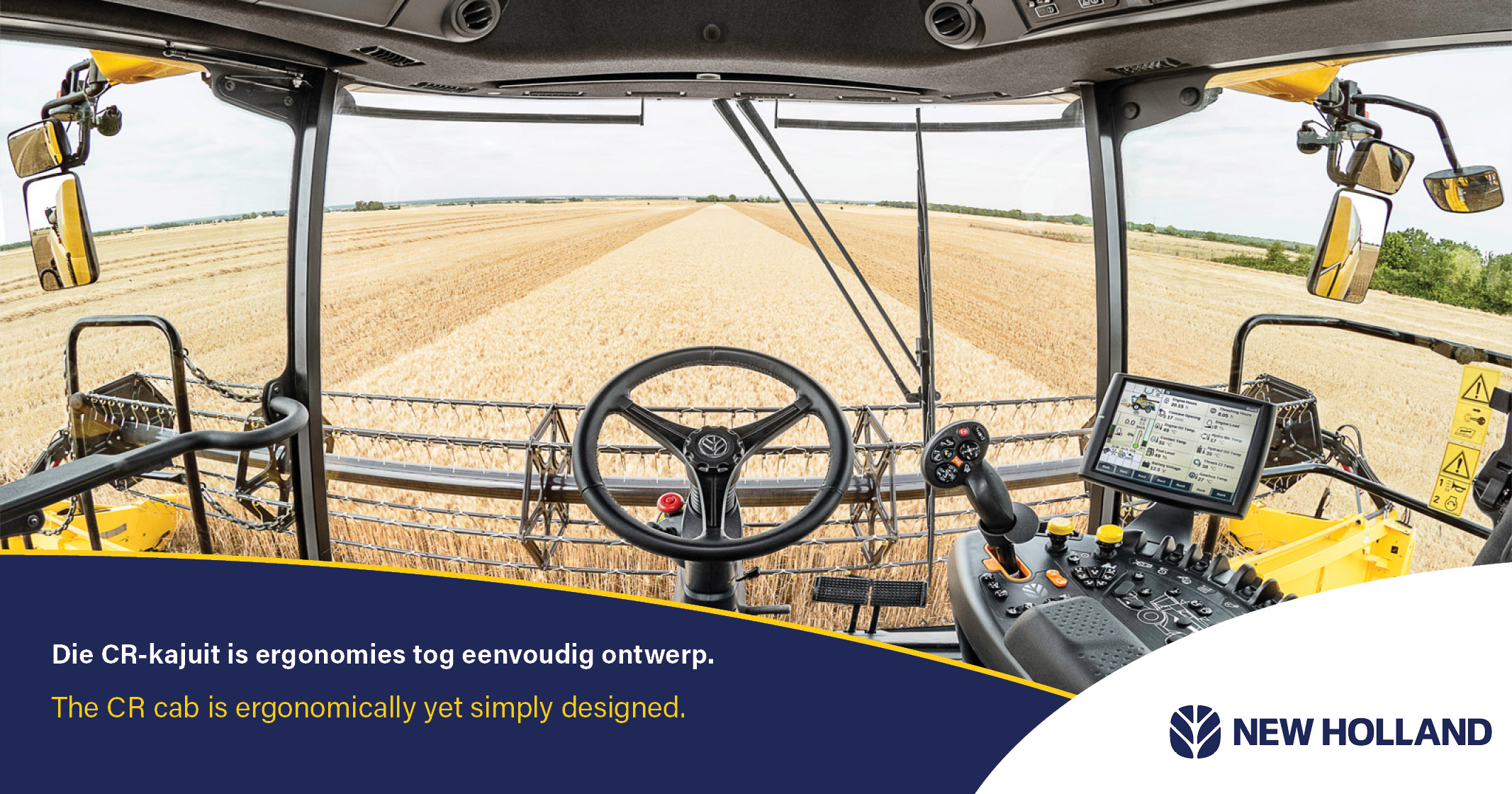 CR combine harvester | The CR cab is ergonomically yet simply designed