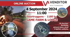 Exceptional 1 180 ha Game Farm & Lodge on auction | 4 September 2024 | 11:00 | Swartruggens