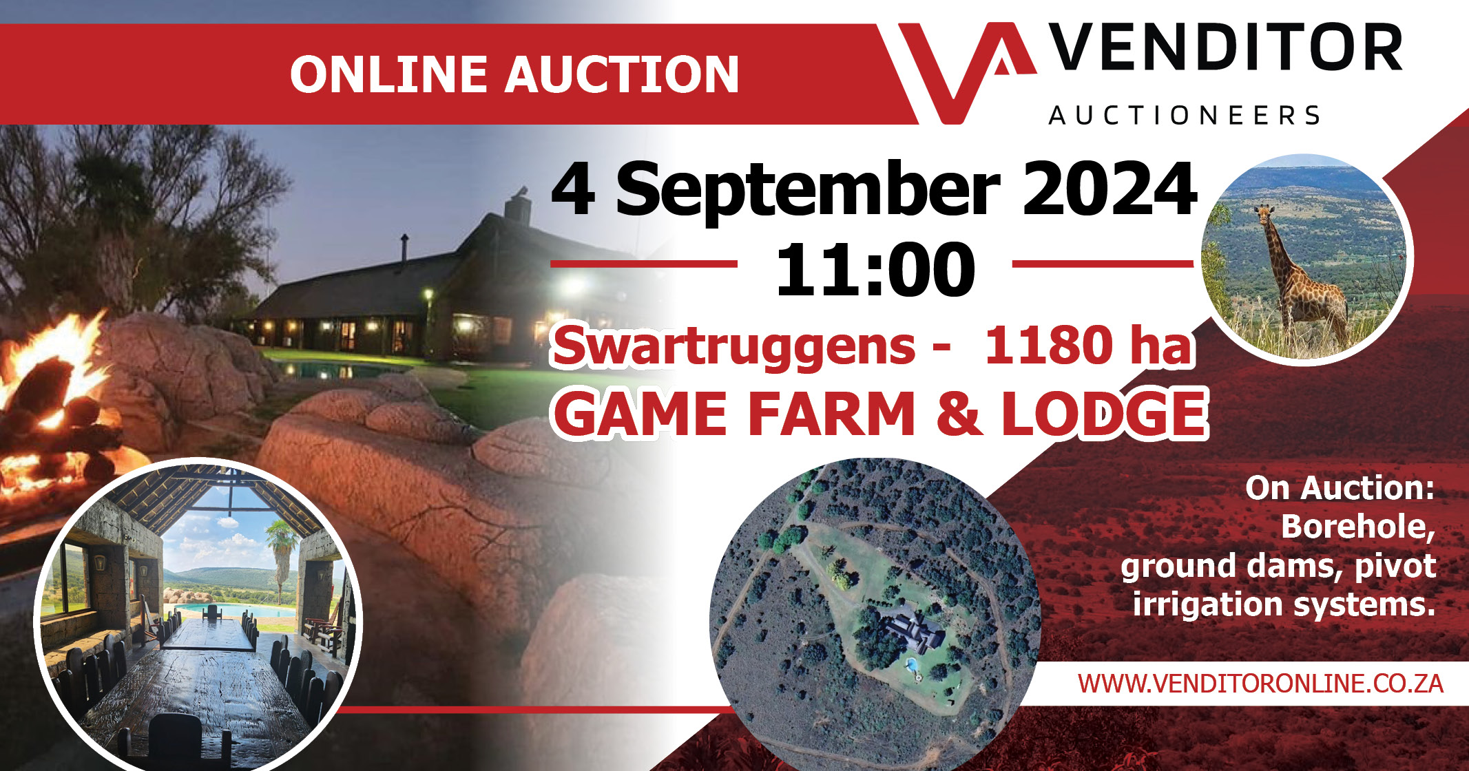 Exceptional 1 180 ha Game Farm & Lodge on auction | 4 September 2024 | 11:00 | Swartruggens