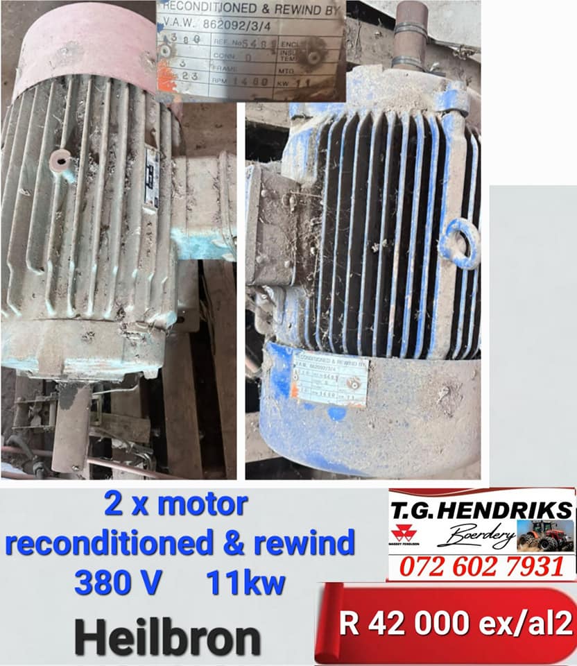 2 Motor reconditioned & rewind 380 V 11 kw | T.G Hendriks boerdery