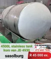 4 500l Stainless tank | T.G Hendriks boerdery