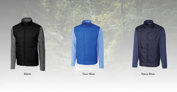 Stealth men’s hybrid quilted windbreaker vest | Cutter & Buck