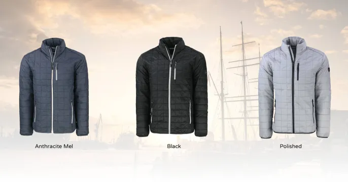 Rainier men’s primaloft eco insulated full zip puffer jacket | Cutter & Buck