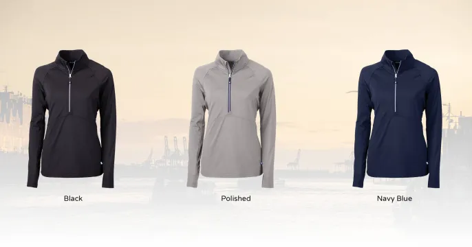 Adapt women’s eco knit stretch recycled half zip pullover | Cutter & Buck