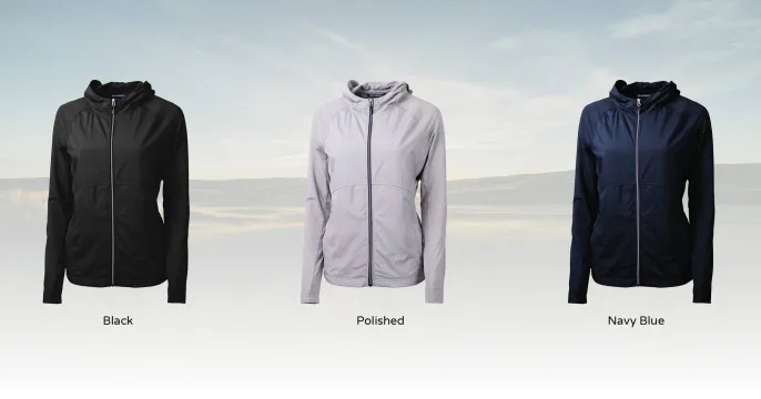 Adapt women’s eco knit hybrid recycled full zip hooded jacket | Cutter & Buck