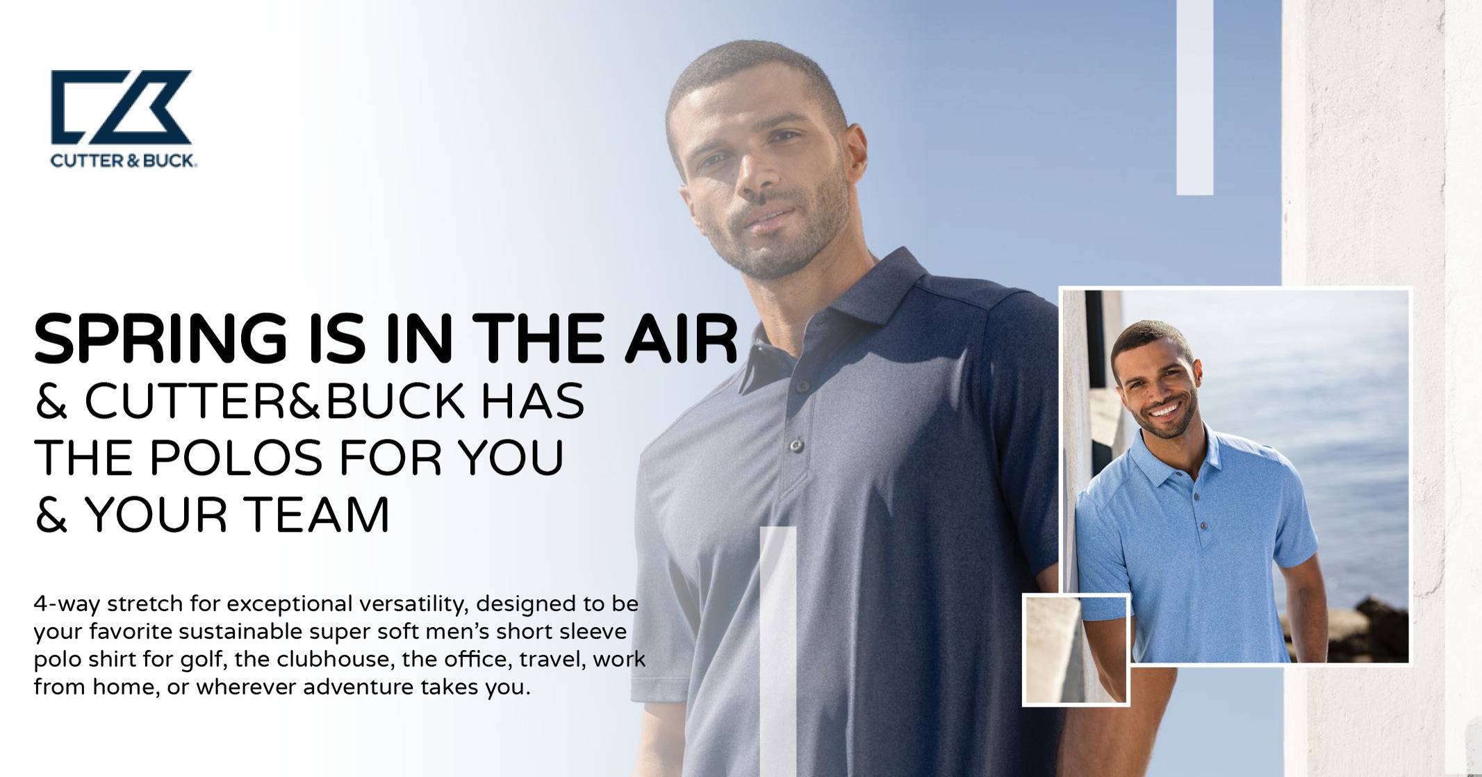 Forge eco stretch recycled men’s polo | Cutter & Buck