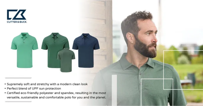 Forge eco stretch recycled men’s polo | Cutter & Buck