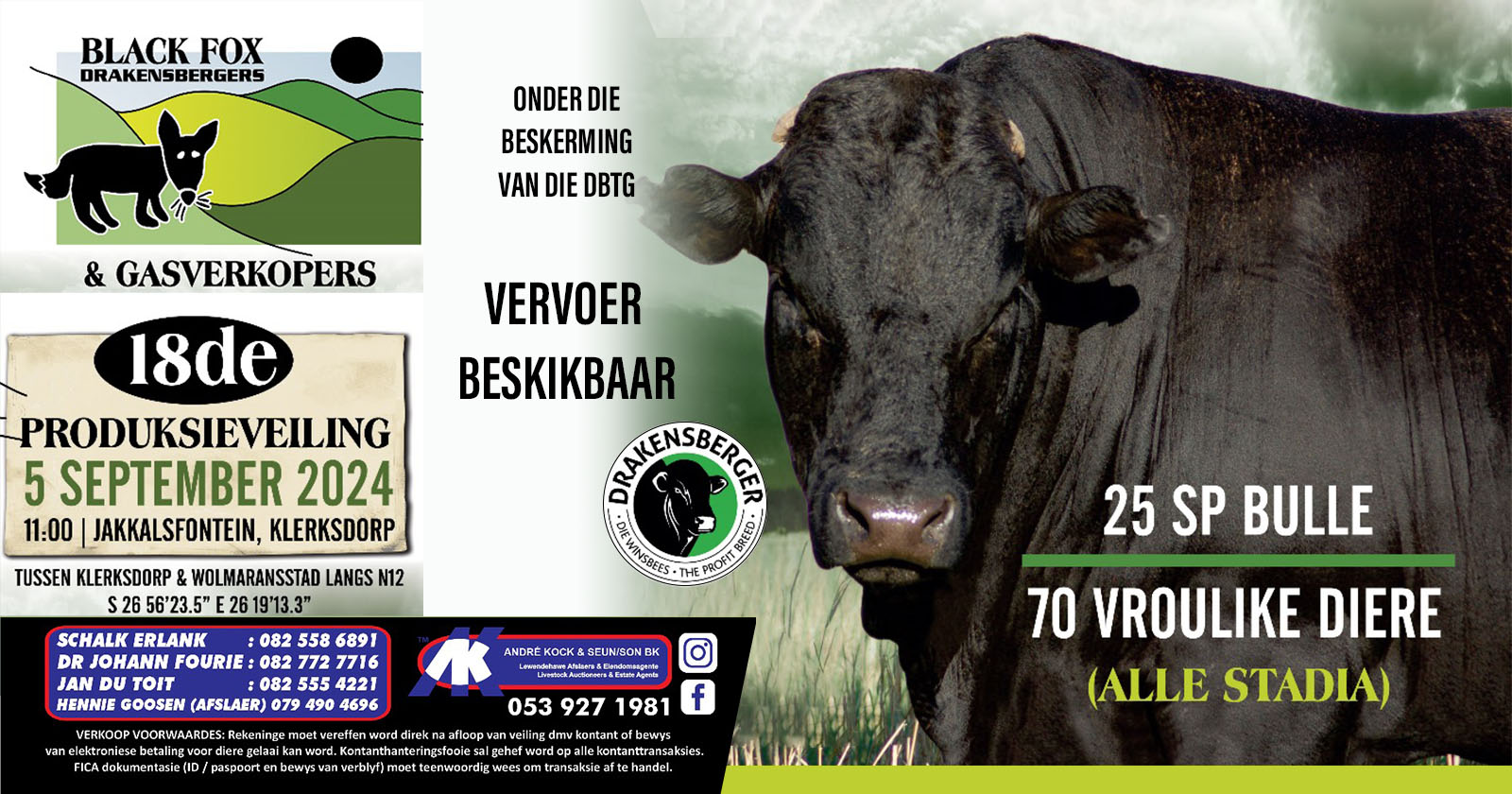 Black Fox 18de produksieveiling | 5 September 2024 | 11.00 | Jakkalsfontein, Klerksdorp