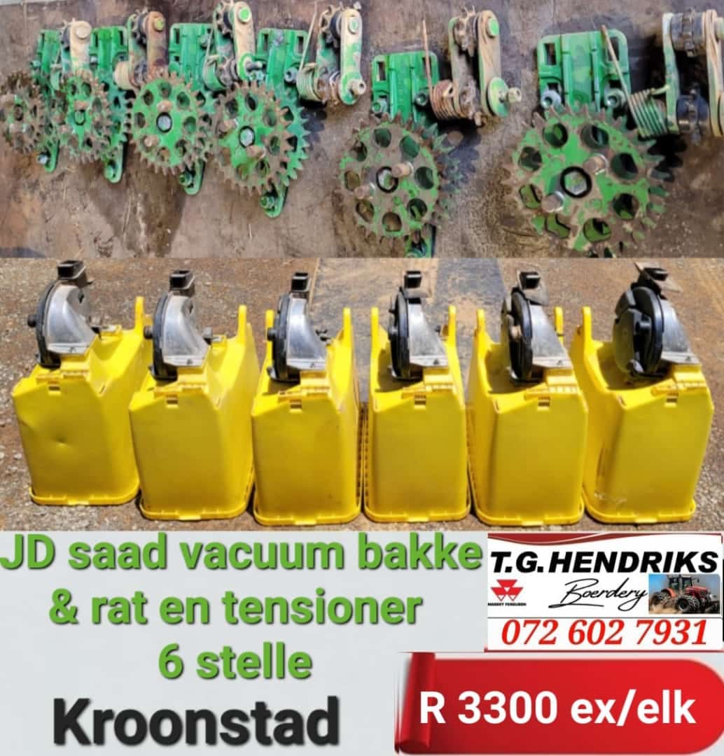John Deere saad vacuum bakke, rat en tensioner | T.G Hendriks boerdery