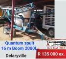 Quantum spuit 16 m boom 2000l | T.G Hendriks boerdery