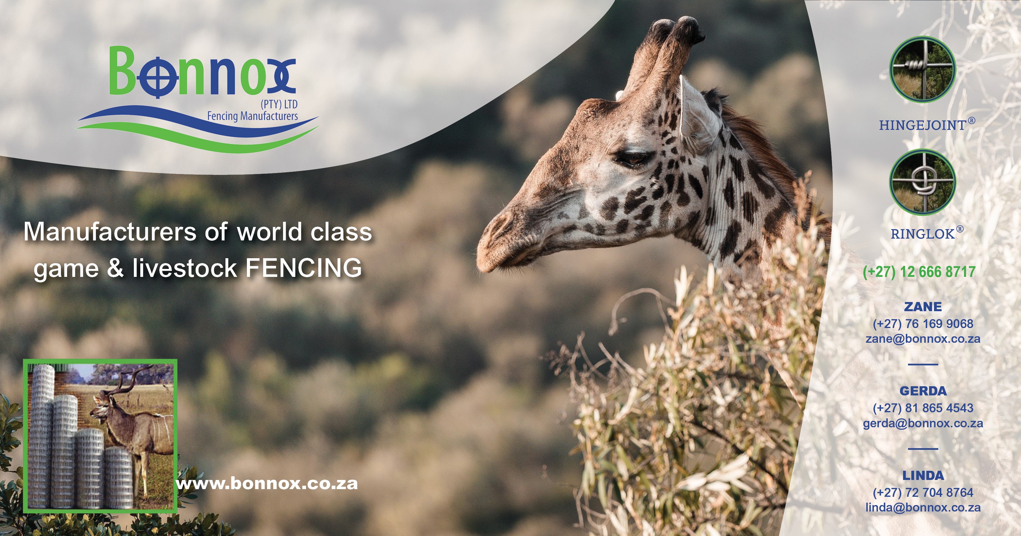 Manufacturers of world class game & livestock fencing | Bonnox (PTY) LTD