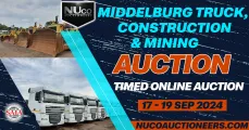 Middelburg truck, construction & mining | Timed online auction | 17-19  September 2024