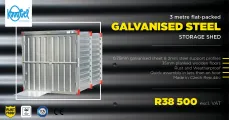 Galvanised Steel Storage Shed | 3 m flat-packed | Kovobel