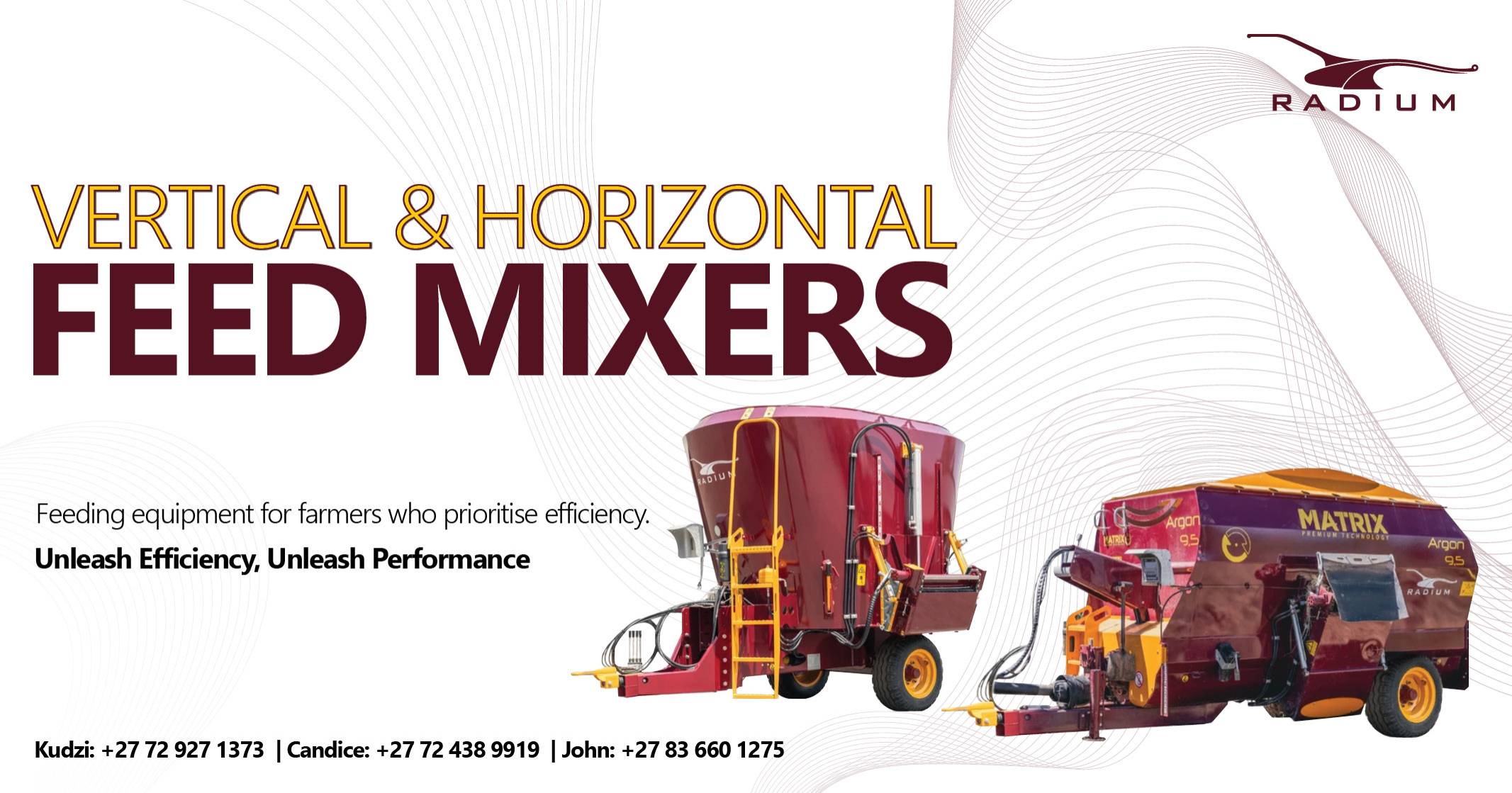 Vertical & horizontal feed mixers | Radium Engineering