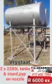 2 x 2 200 L Tanks met stand, pyp en, nozzle | T.G Hendriks boerdery