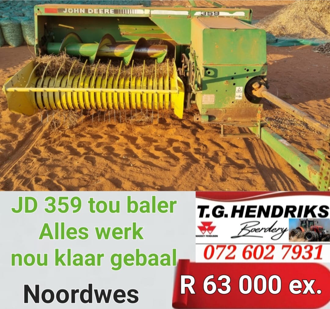John Deere 359 tou baler | T.G Hendriks boerdery