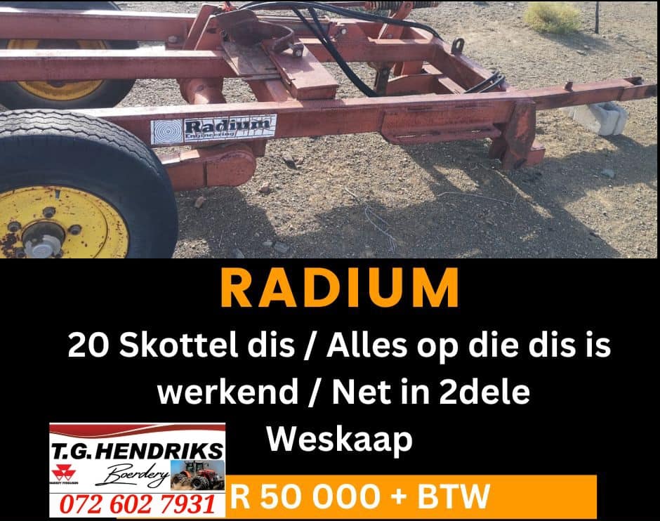 Radium 20-Skottel dis | T.G Hendriks boerdery