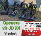 Openers vir John Deere x4 | T.G Hendriks boerdery