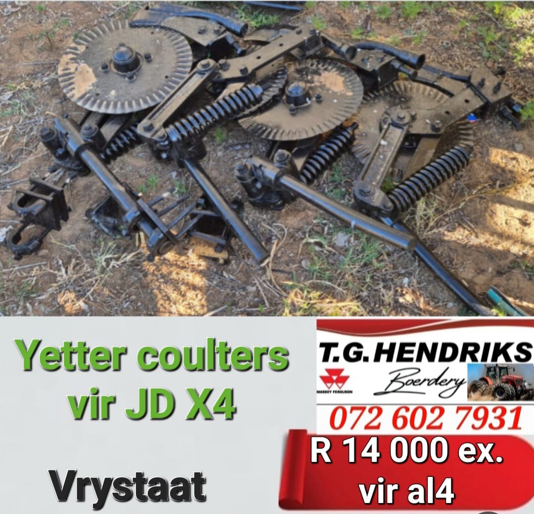 Yetter coulters vir John Deere x4 | T.G Hendriks boerdery
