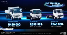 BLACK FRIDAY | 8.140FL-AT | 15.180FD Tipper | 16.240FD/FT | FAW Trucks