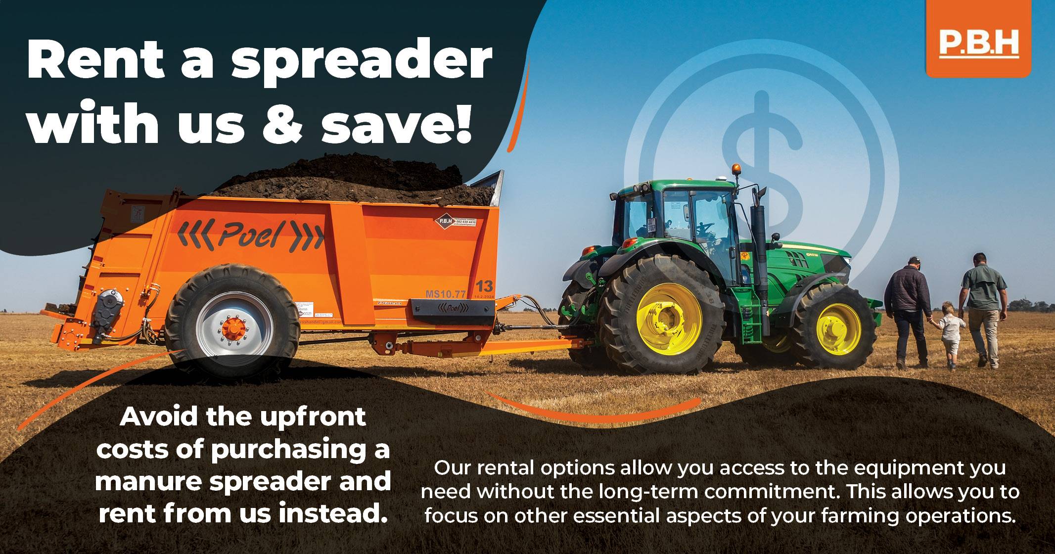 Rent a spreader with us and save | Poelbros Handel