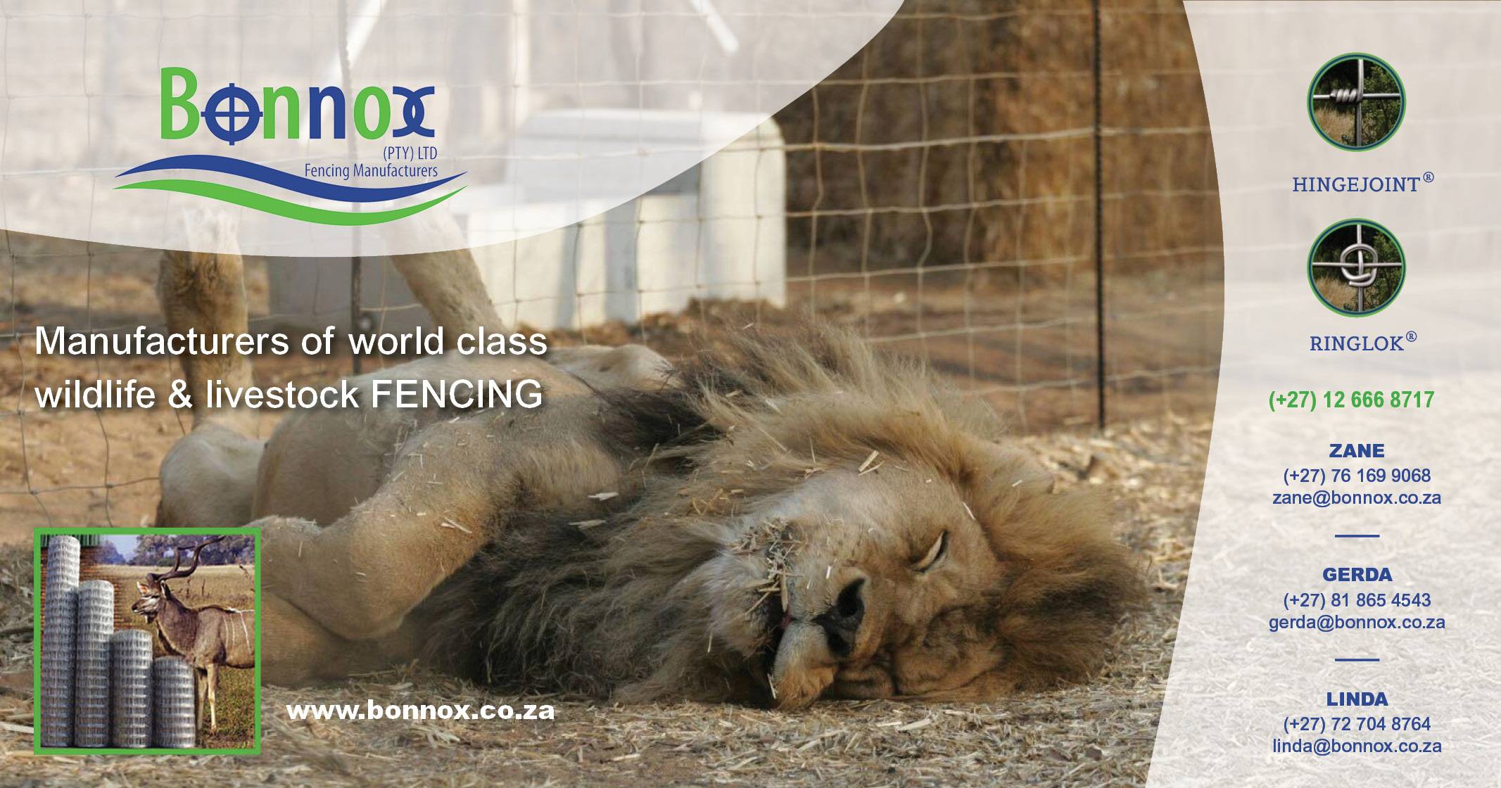 Manufacturers of world class game & livestock FENCING | Bonnox (PTY) LTD