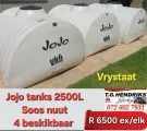 Jojo tanks 2500L | T.G Hendriks boerdery