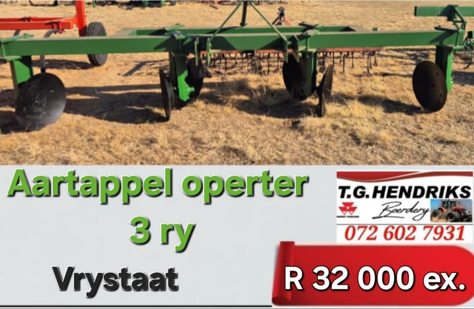 Aartappel operter 3 ry | T.G Hendriks boerdery