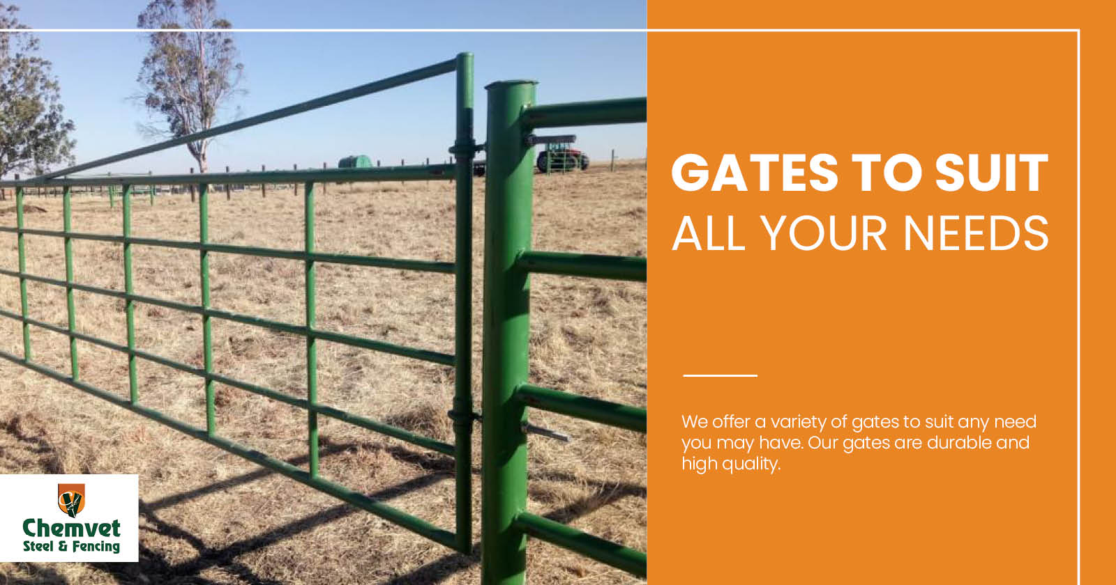 Gates to suit all your needs | Chemvet Steel & Fencing