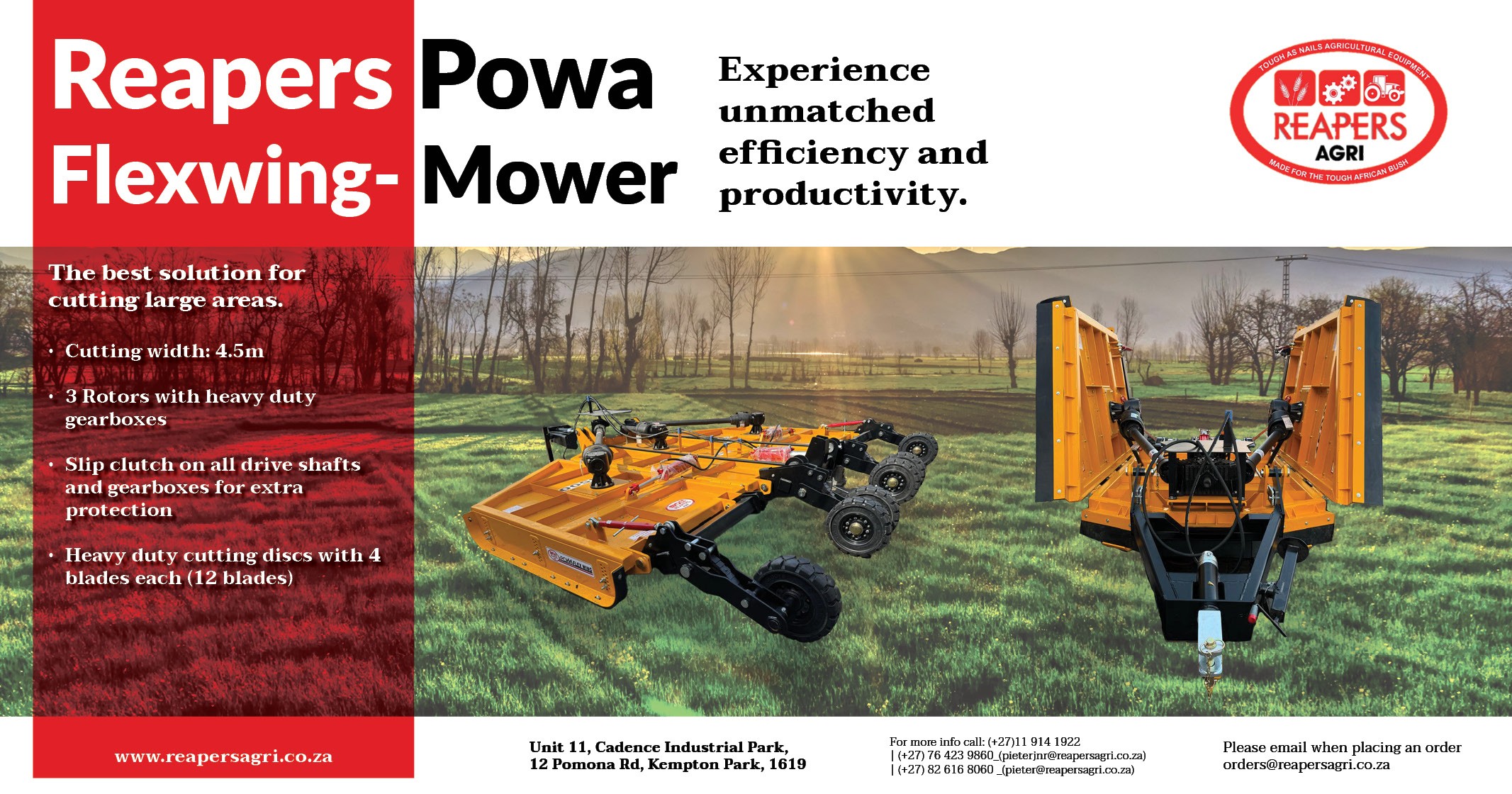 Reapers Flexwing Powa Mower | Reapers Agri