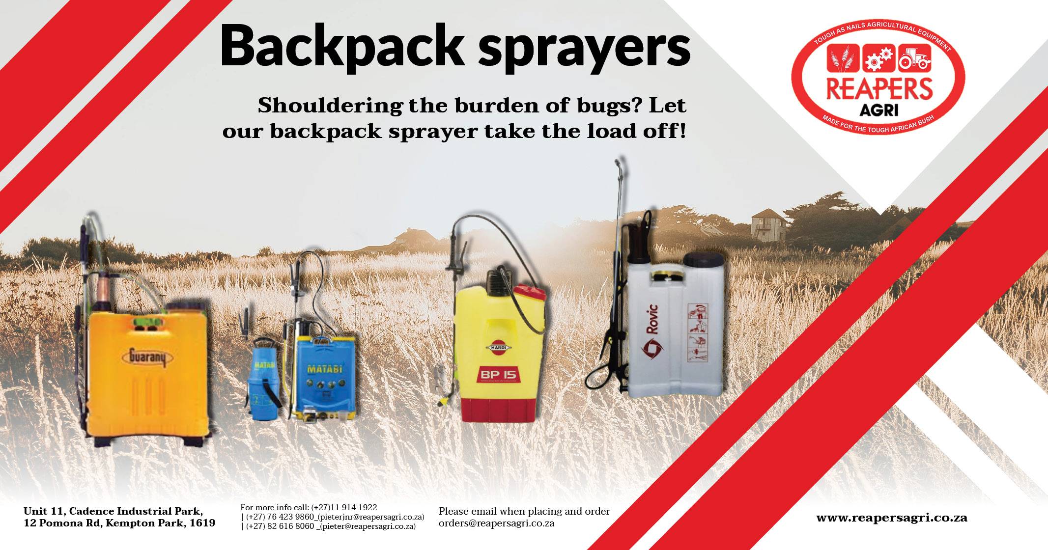 Backpack sprayers | Reapers Agri
