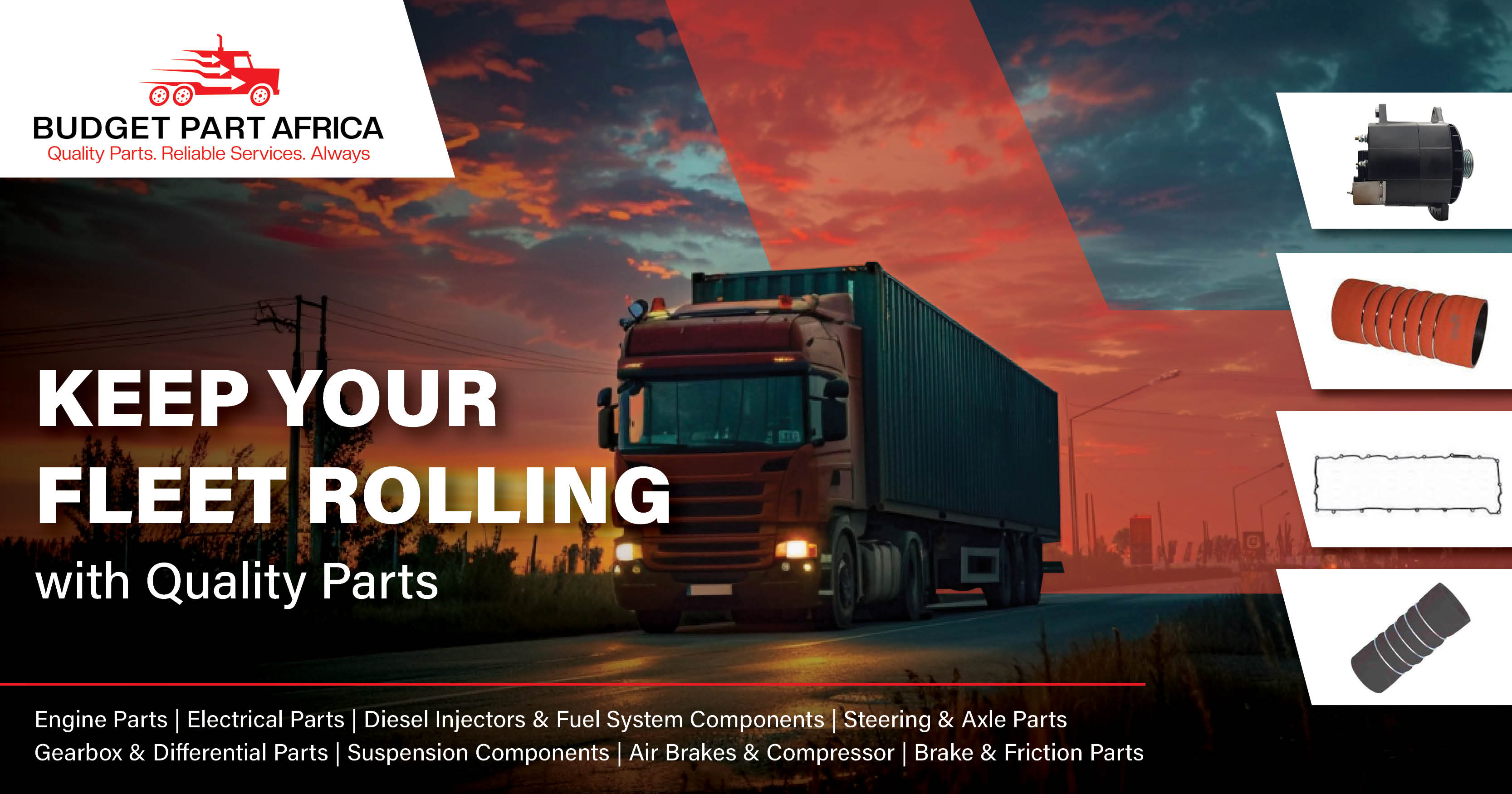 Keep your fleet rolling with quality parts | Budget Part Africa
