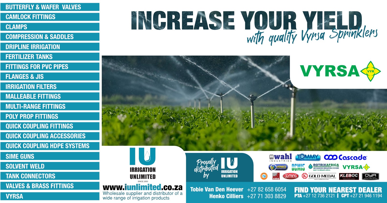 Vyrsa sprinklers | Irrigation Unlimited