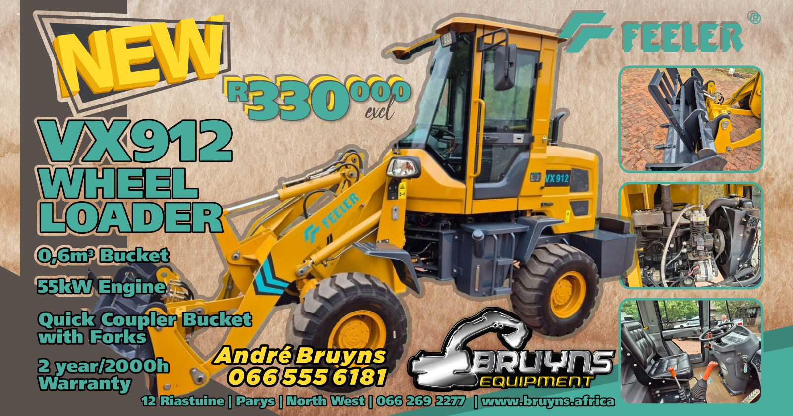 NEW Feeler VX912 Wheel Loader | Bruyns Equipment