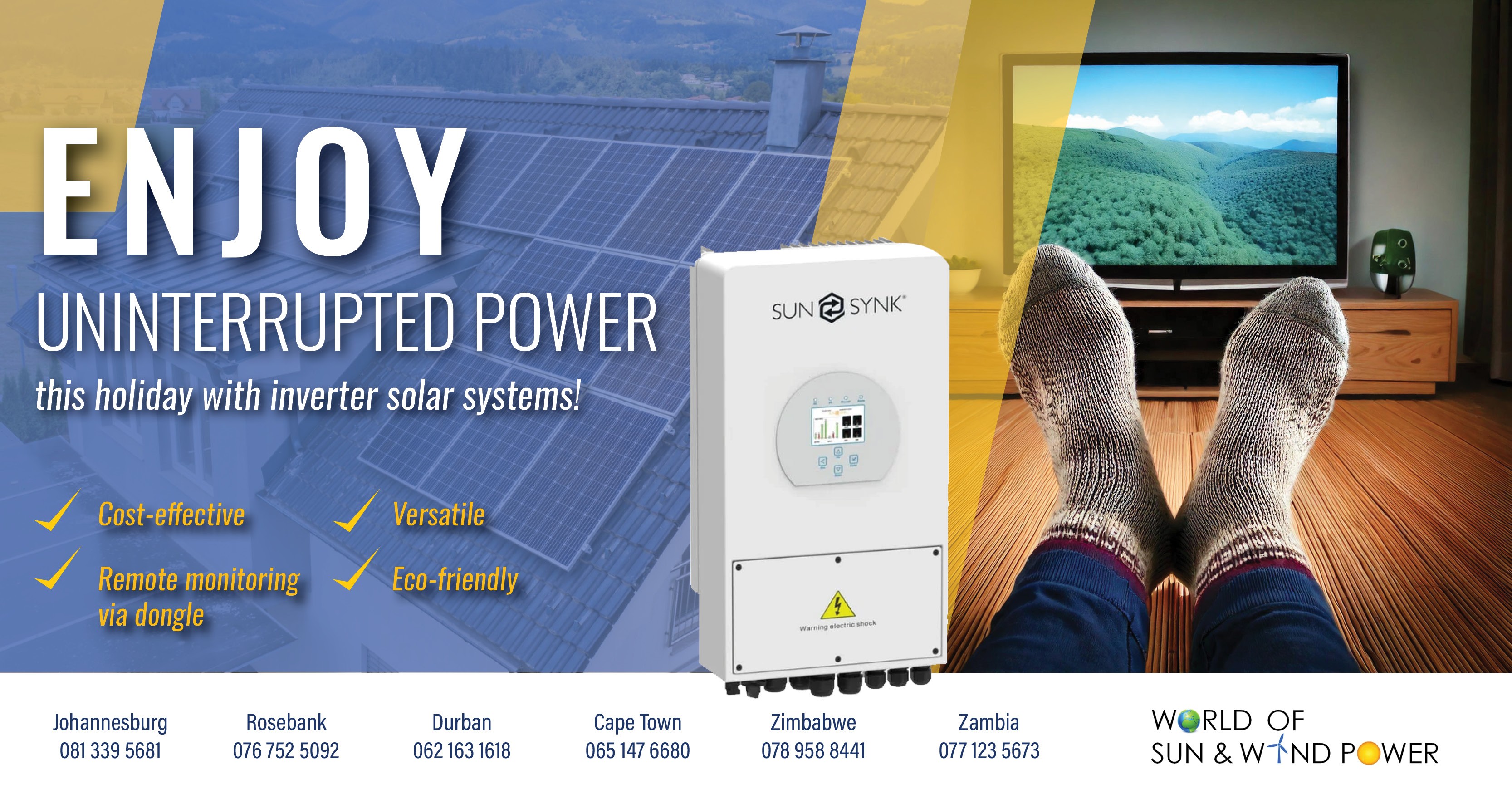 Enjoy uninterrupted power this holiday with inverter solar systems | World of Sun & Wind Power