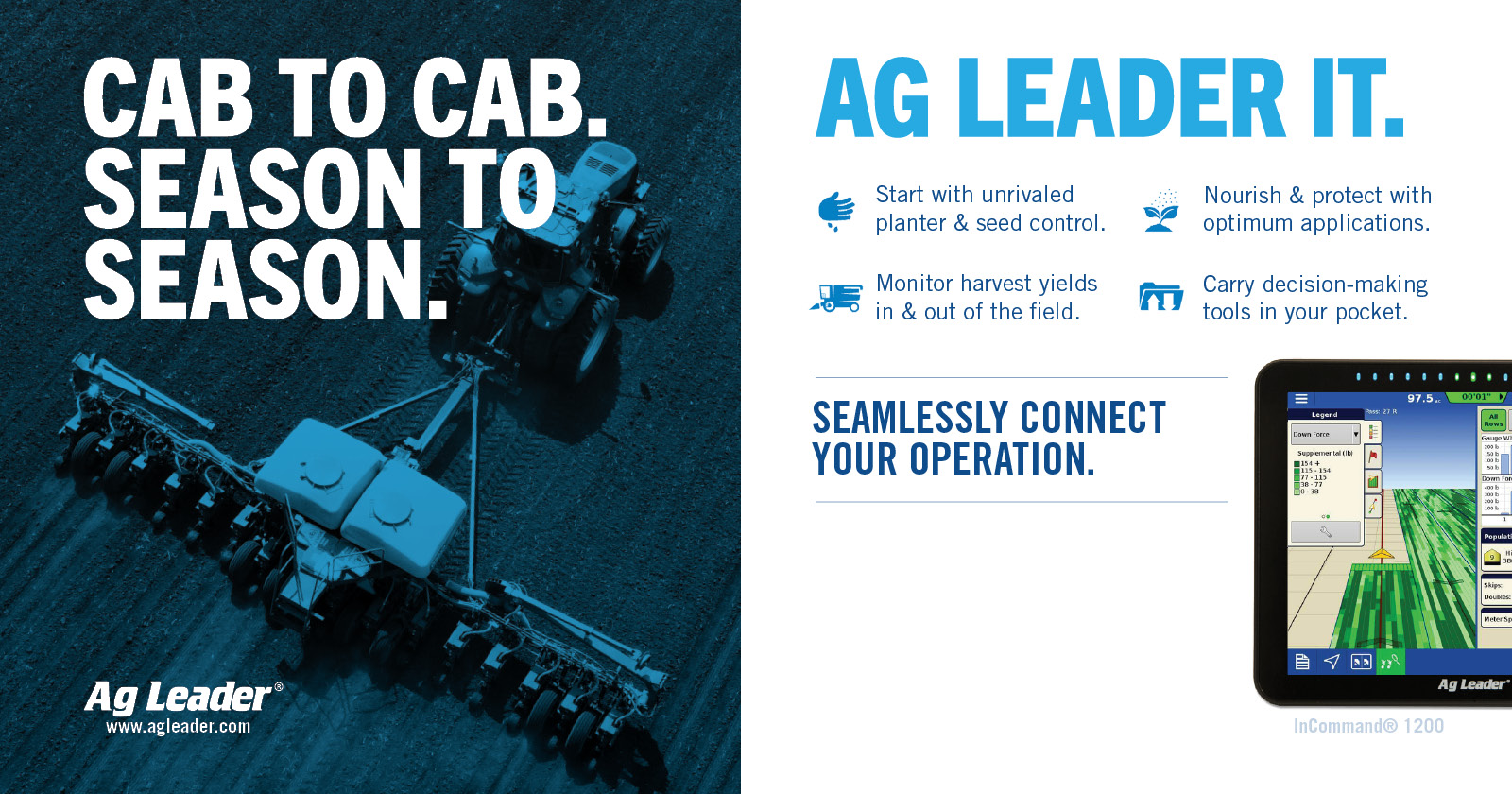 Cab to cab | Season to season | Agtech Technology
