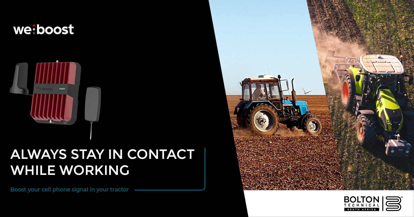 Boost your cell phone signal in your tractor | Bolton Technical SA