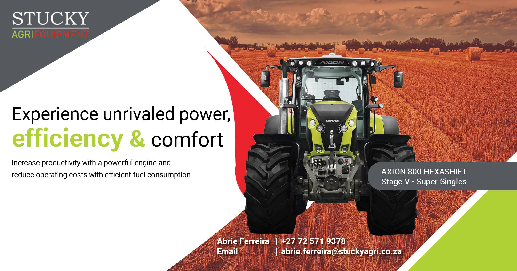 Experience unrivaled power, efficiency & comfort | Claas Axion 800 Tractor | Stucky Agri Equipment