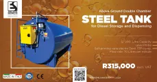 Above ground double chamber steel tank for diesel storage and dispensing | Emiliana Serbatoi SA