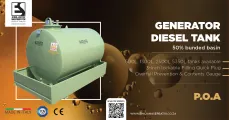 Generator diesel tank | 50% bunded basin | Emiliana Serbatoi SA