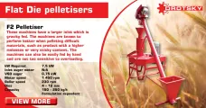 Flat die pelletisers | F2 Pelletiser | Drotsky