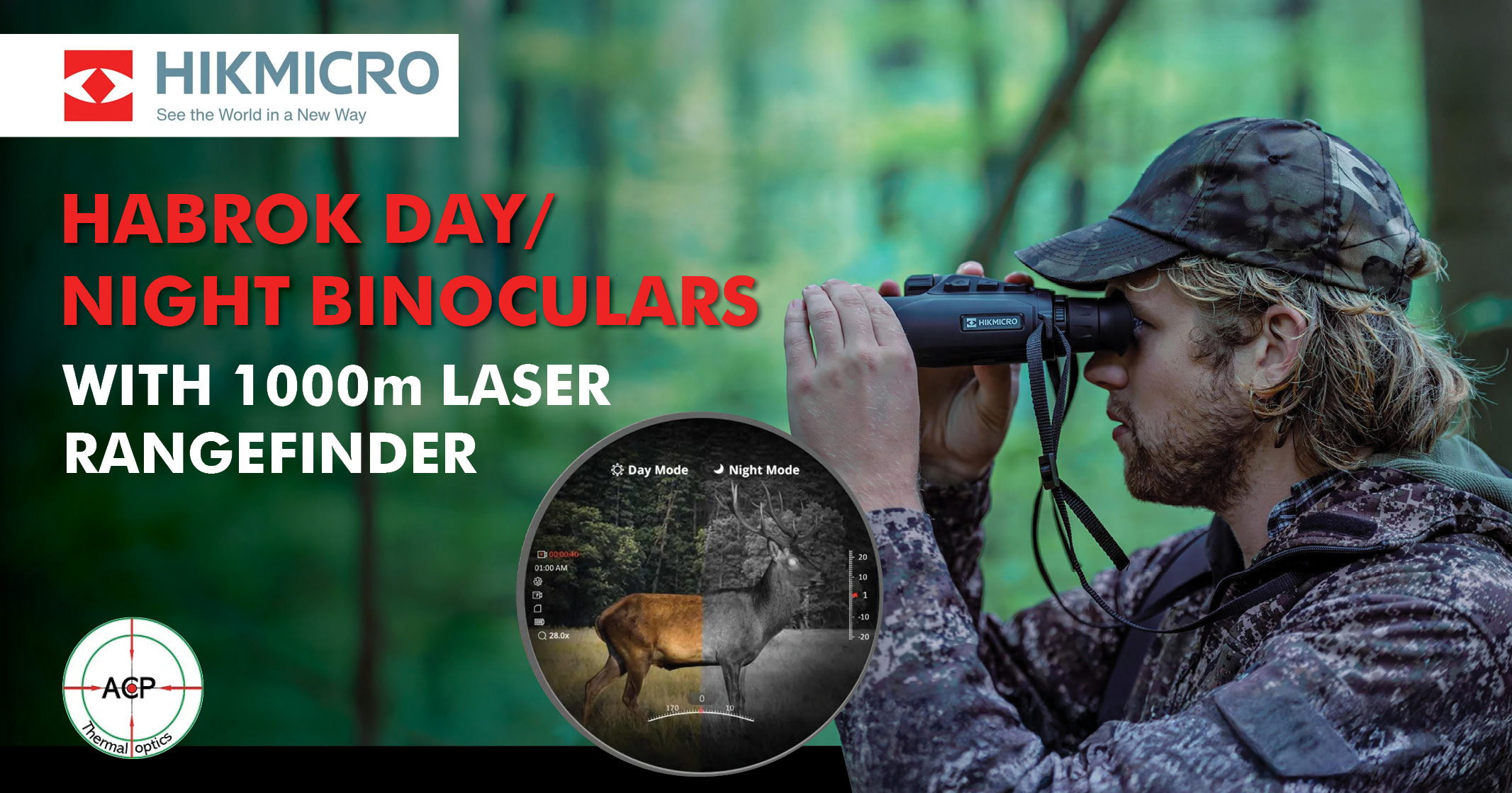 HIKMICRO Habrok day/night binoculars | ACP Thermal Optics